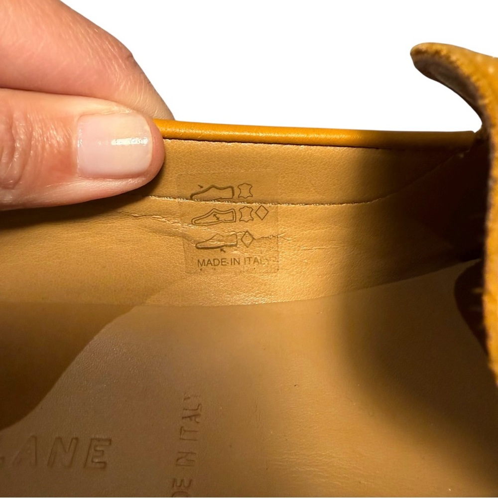Everlane Women's Yellow Leather Loafers Size 9 or 9.5 Like New - Picture 11 of 11